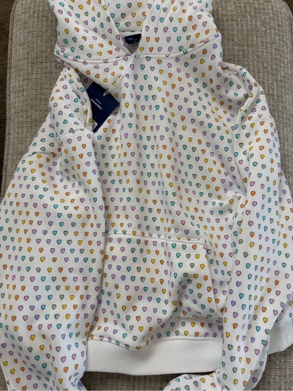 Roller Rabbit x Target Disco Hearts Hoodie, Size XL, NWT